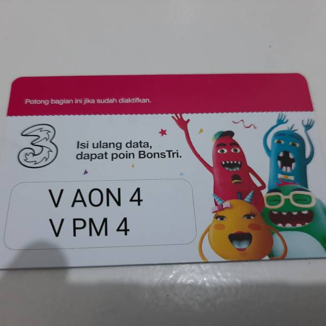 Voucher Tri / Three Aon / PM 4gb (22gb) jatim