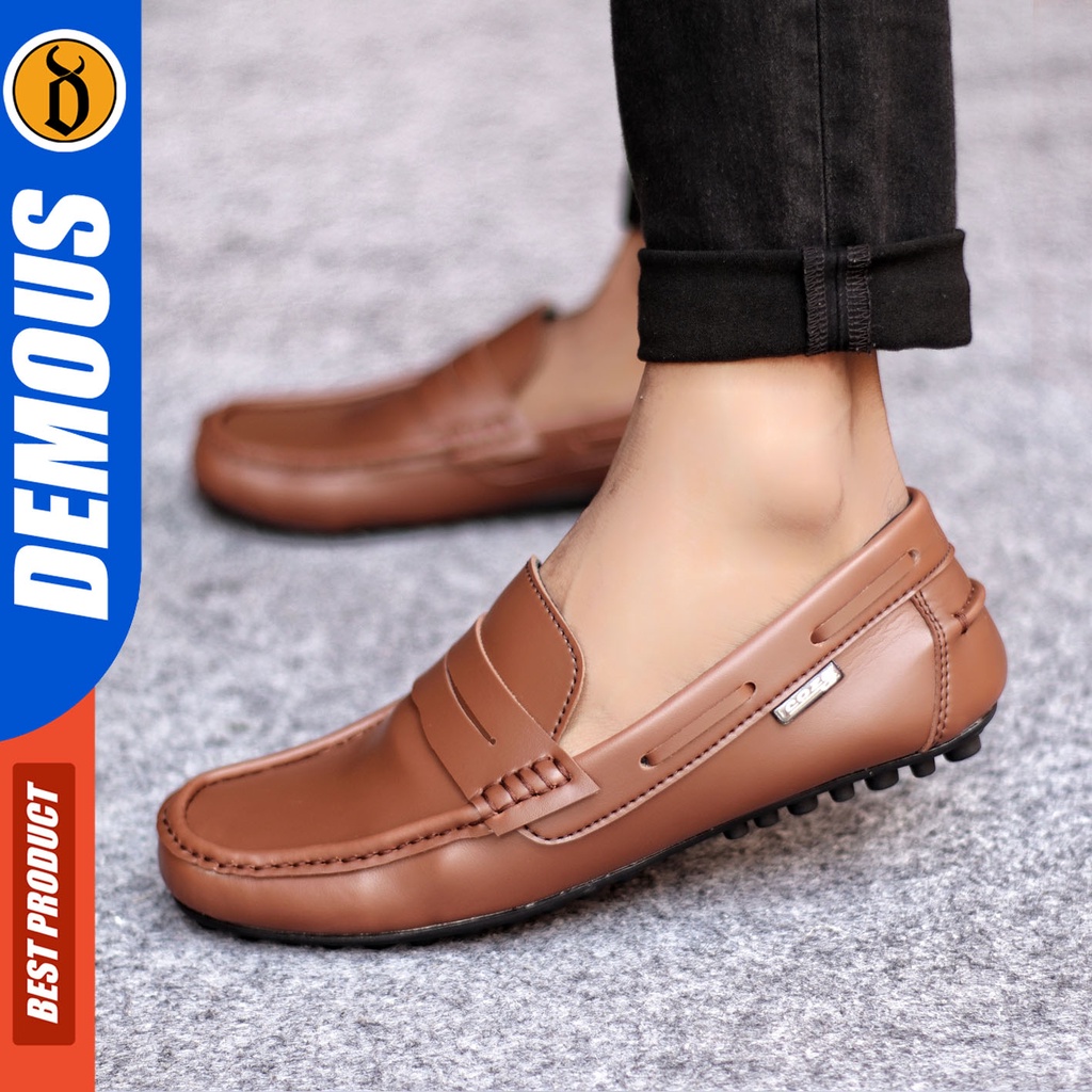 Sepatu Slip On Pria Sepatu Casual Pria Kulit Pu Kerja Kantor Kuliah Kondangan Sepatu Slop Pria Sepatu Hitam Pria