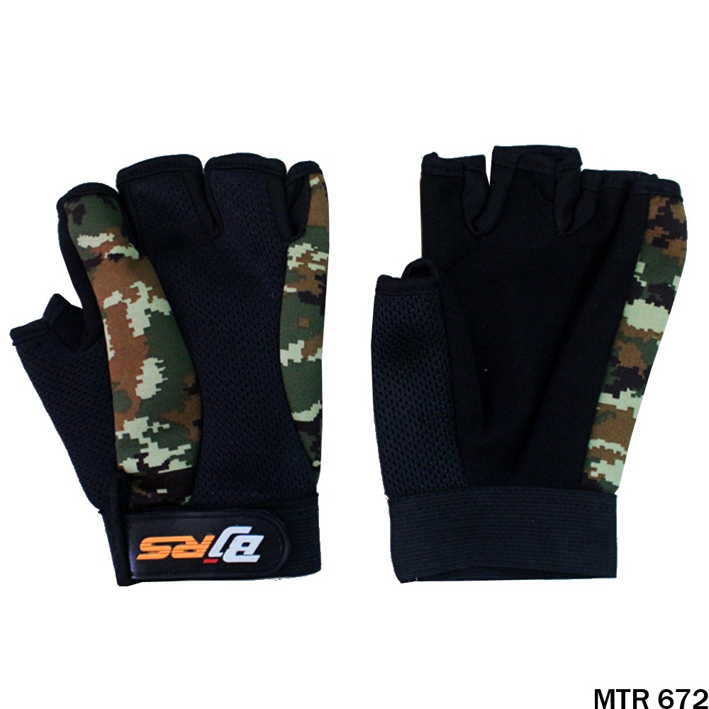 Sarung Tangan Motor Keren Army Setengah Jari-MTR 672