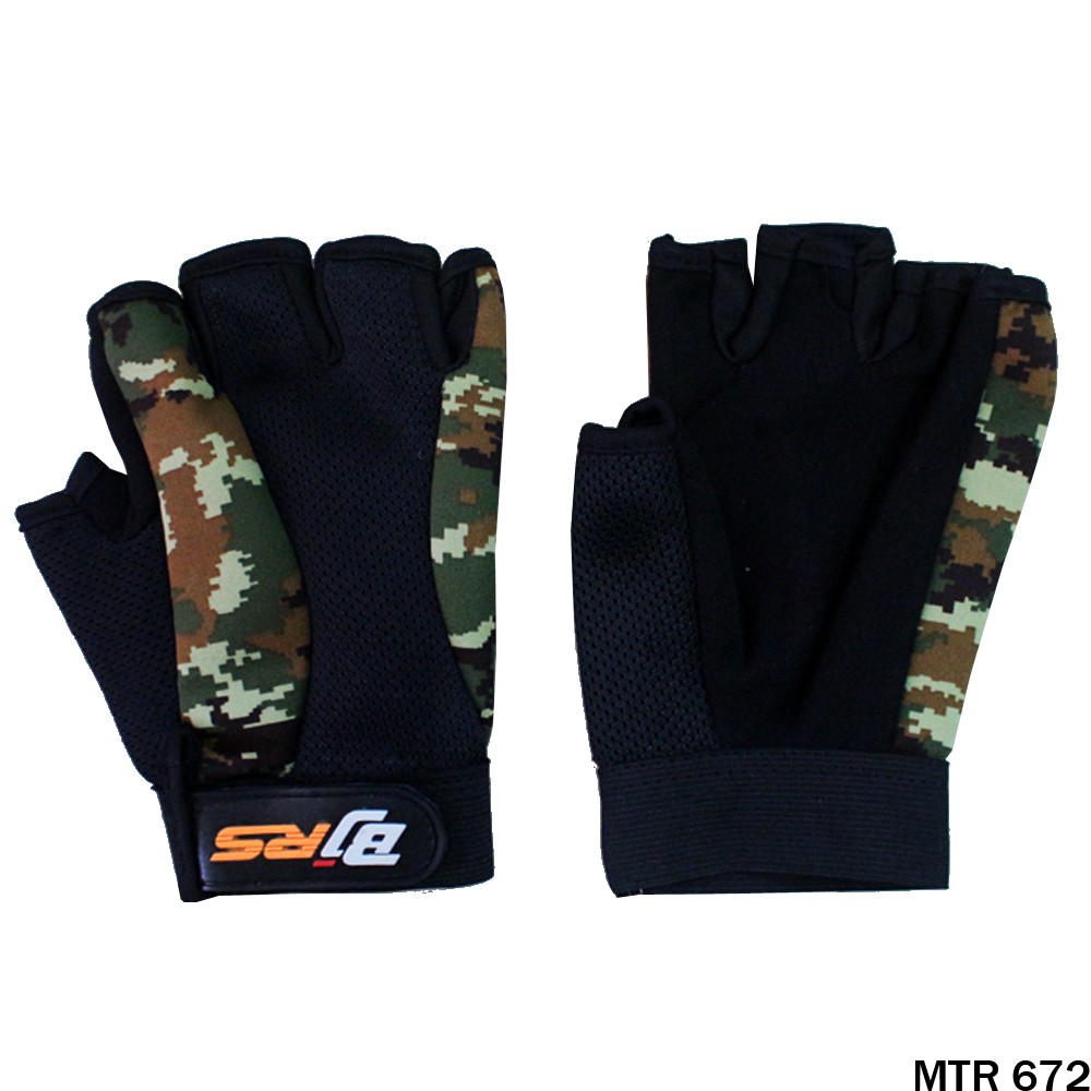 Sarung Tangan Motor Keren Army Setengah Jari-MTR 672