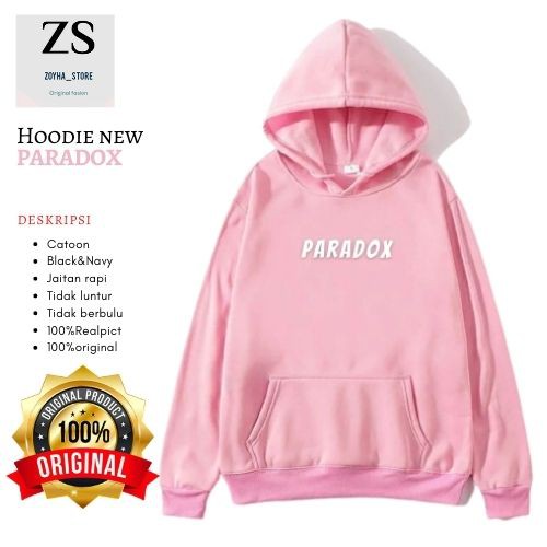 Sweater Hoodie Distro Pria Paradox Original Bahan Katun Fleece Tebal Hight Quality Murah Terbaru