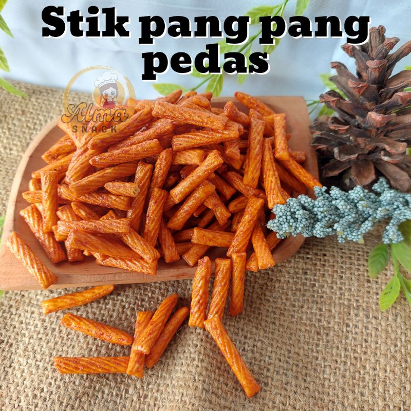 ALMA.SNACK STIK PANGPANG PEDAS JAIPONG 250gr SNACK KILOAN MURAH