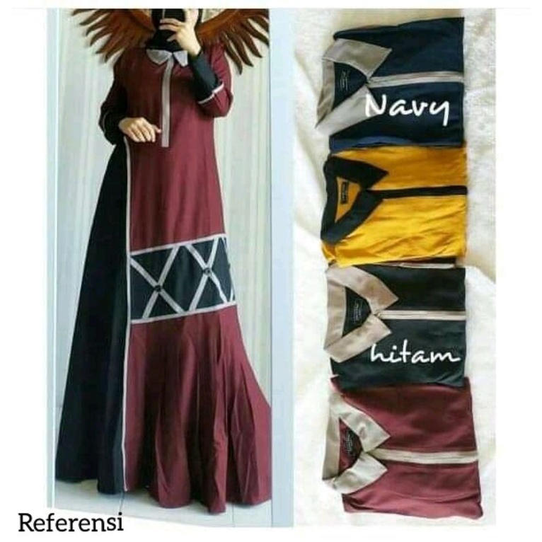 gamis toyobo kombinasi warna/gamis terbaru/gamis terlaris/gamis elfath