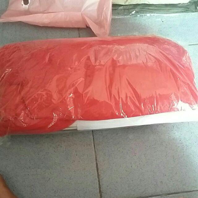 Kelambu Gantung Tile Rumbai Merah