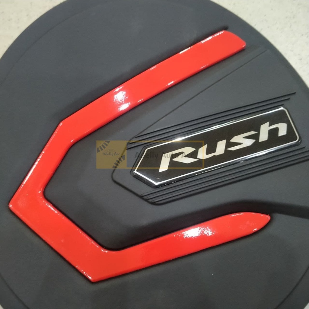 Tutup Tangki Bensin Tank Cover Redline Mobil Toyota Rush Warna Merah Hitam Doff
