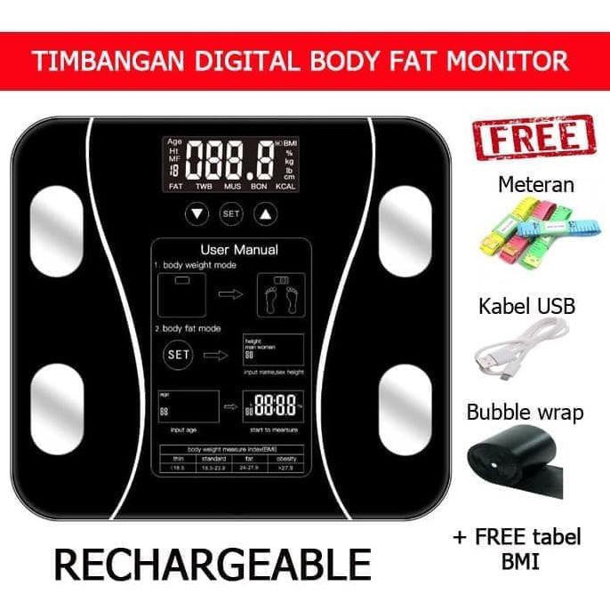 Pulaukomang Com1 Timbangan Badan Digital Body Fat Monitor Body Fat