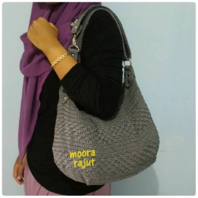 Tas Rajut Nilon Hobo/Tas Rajut sling