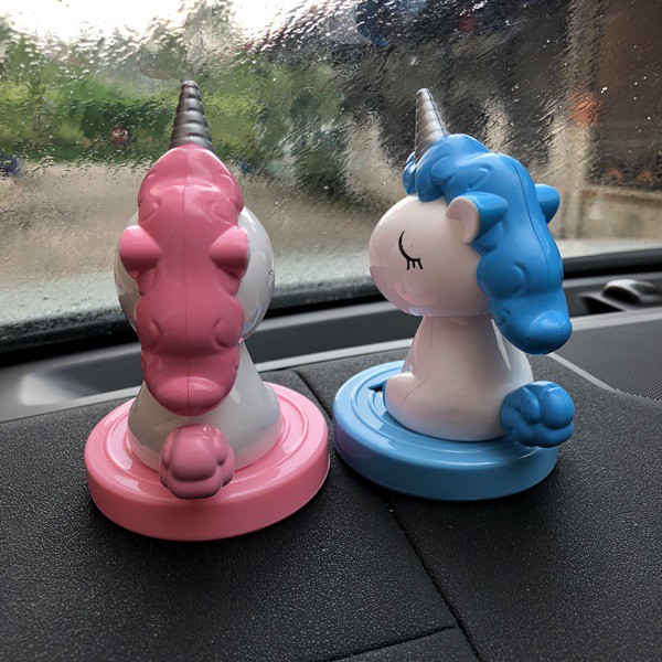 Pajangan Dashboard Mobil SOLAR POWER LITTLE PONY UNICORN Biru dan Pink