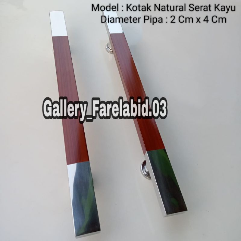 Handle Pintu Rumah Stainless Steel 80 Cm Gagang 60 Cm Pegangan Tarikan Kupu Tarung 45 Cm Minimalis