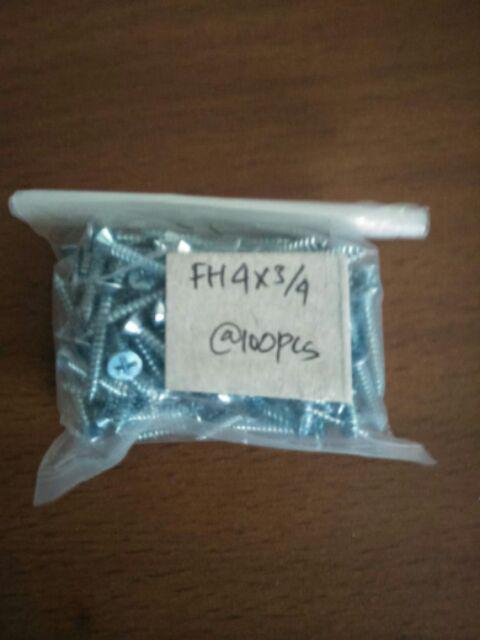 Sekrup Fh 4 X 3/4 - Skrup Fh 4x3/4 Baut Tapping Isi 100 Pcs