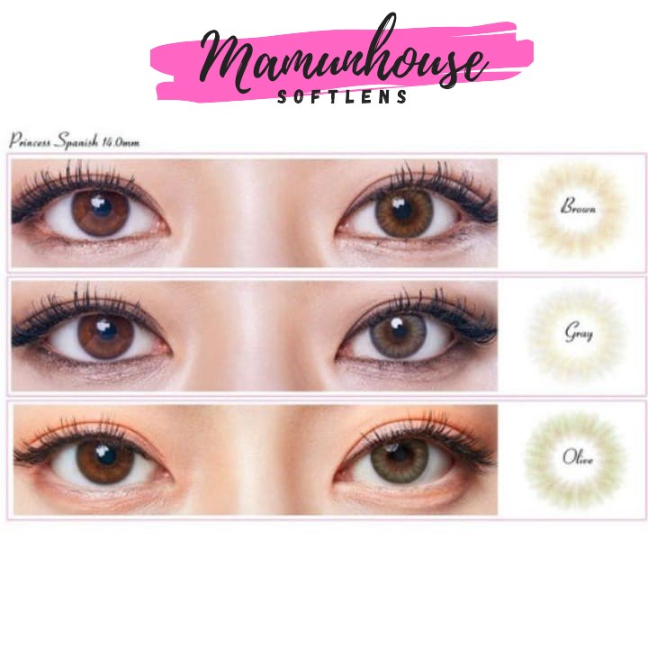 ORIGINAL Softlens Princess Spanish / Spanish Circle brown olive green grey soflens softlenses
