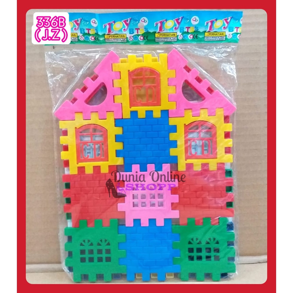 MAINAN EDUKASI ANAK PUZZLE RUMAH / MAINAN BLOCK PUZZLE RUMAH