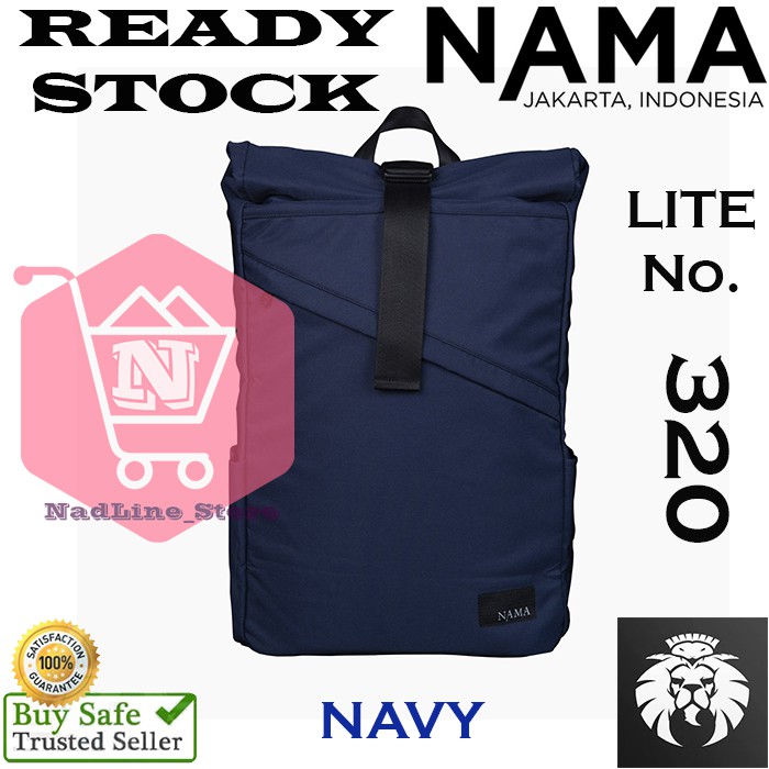 Back Pack By NAMA Studios Lite No. 320 - ROLL TOP - Tas Ransel - Ready Stock - NAVY -