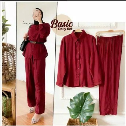 BASIC DAILY SET JUMBO | SETELAN WANITA POLOS JUMBO | SETELAN RAYON IMPORT ||COD||VICTORIOUS