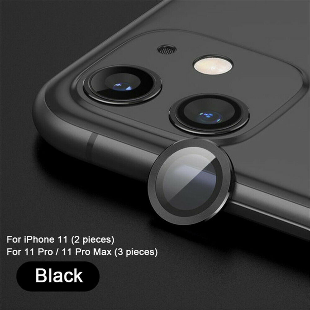 For iPhone 11 12 Mini Pro Max Mini Metal+Tempered Glass Camera Lens Full Cover Protectors Luxury Protective Cap