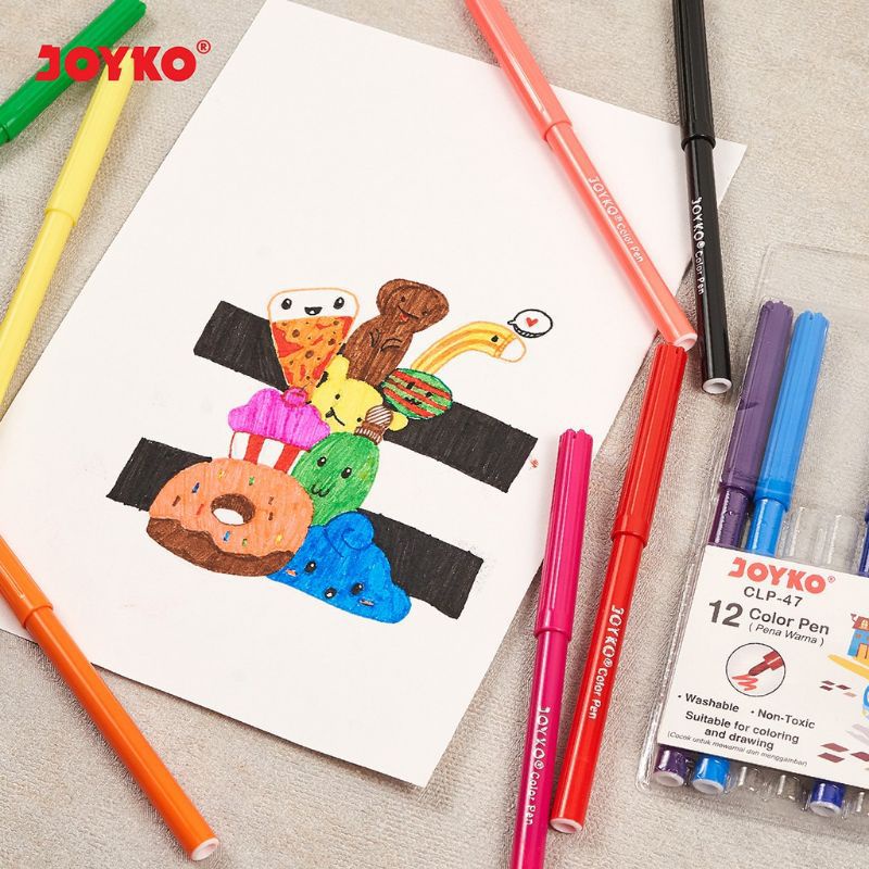 

Colour Brush Pen Joyko Spidol Warna Joyko