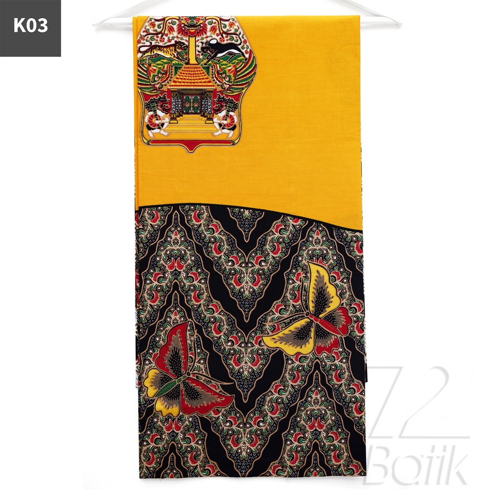KAIN BATIK PREMIUM Bahan Katun Motif Wayang Kupu Warna Kuning 721496 Cap 72 Jarik Jarit Samping Kebat Panjang Batik Katun Modern Premium Bahan Seragam Batik Pernikahan Kantor Keluarga Murah Kamen Jadi Batik Bali Lembaran