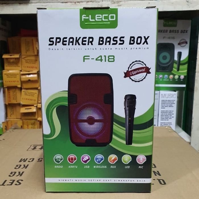 Speaker karaoke FLECO Bluetooth F-416/ F-418