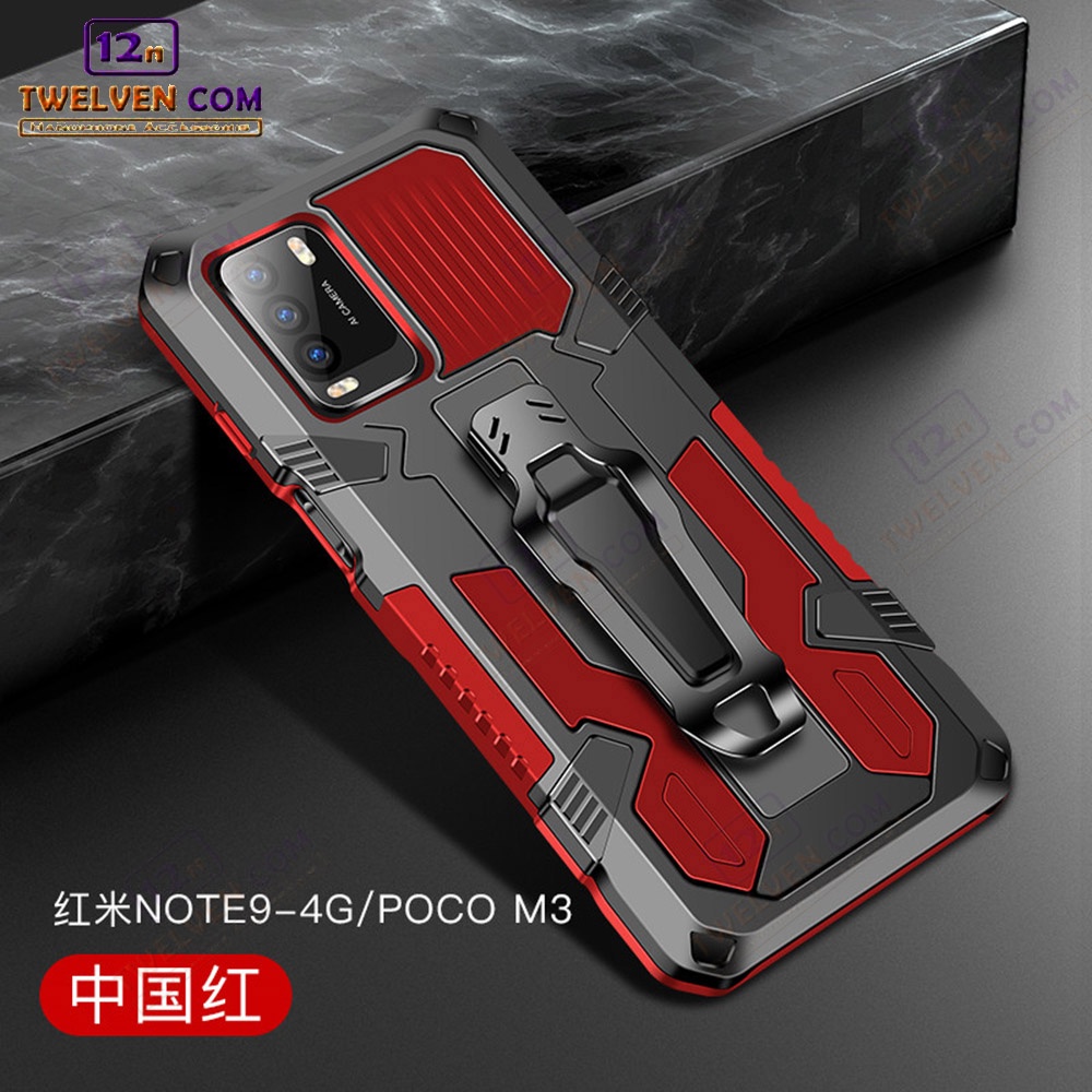 Case Shockproof Xiaomi Redmi 9t Armor Hardcase Stand Clip