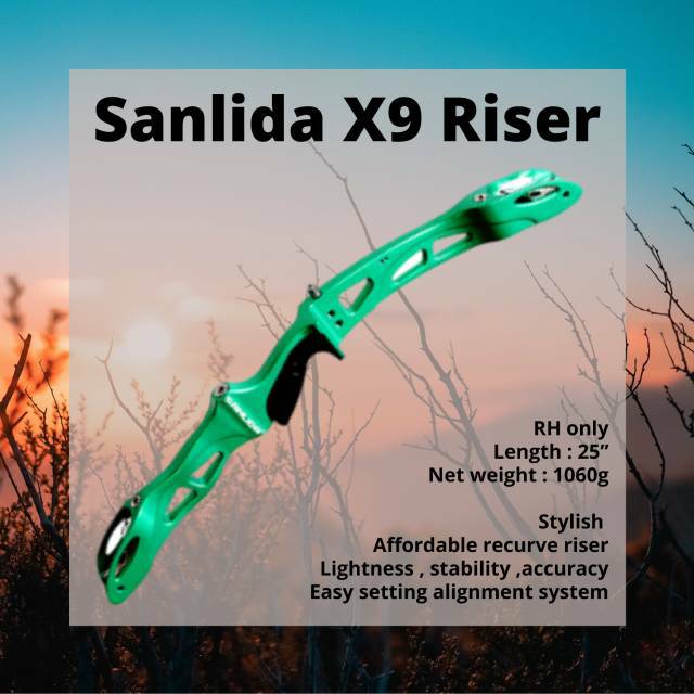 RISER ILF SANLIDA X9 - RECURVE - BAREBOW - HANDLE - BUSUR PANAH