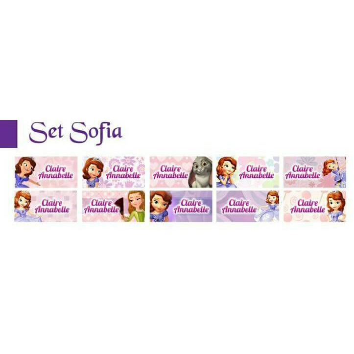 

Stiker Label Nama Waterproof Sofia (Set)