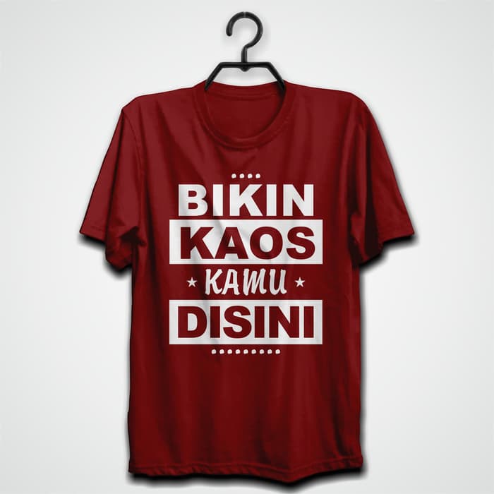 kaos sablon satuan depan belakang
