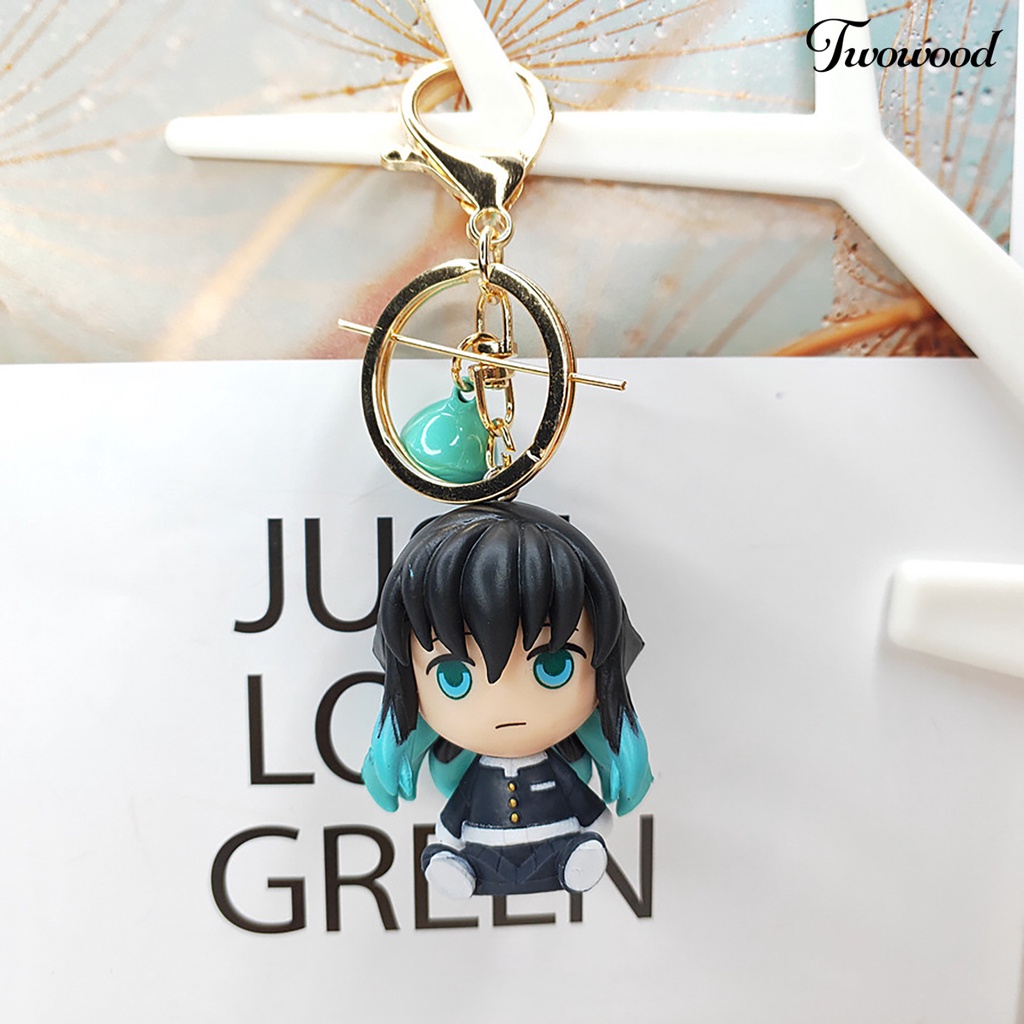 6 Pcs Gantungan Kunci Desain Anime Demon Slayer Untuk Dekorasi Tas