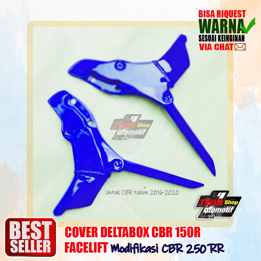 COVER DELTABOX CBR 150R FACELIFT MODIFIKASI CBR 250RR, COVER DELTABOX CBR BIRU