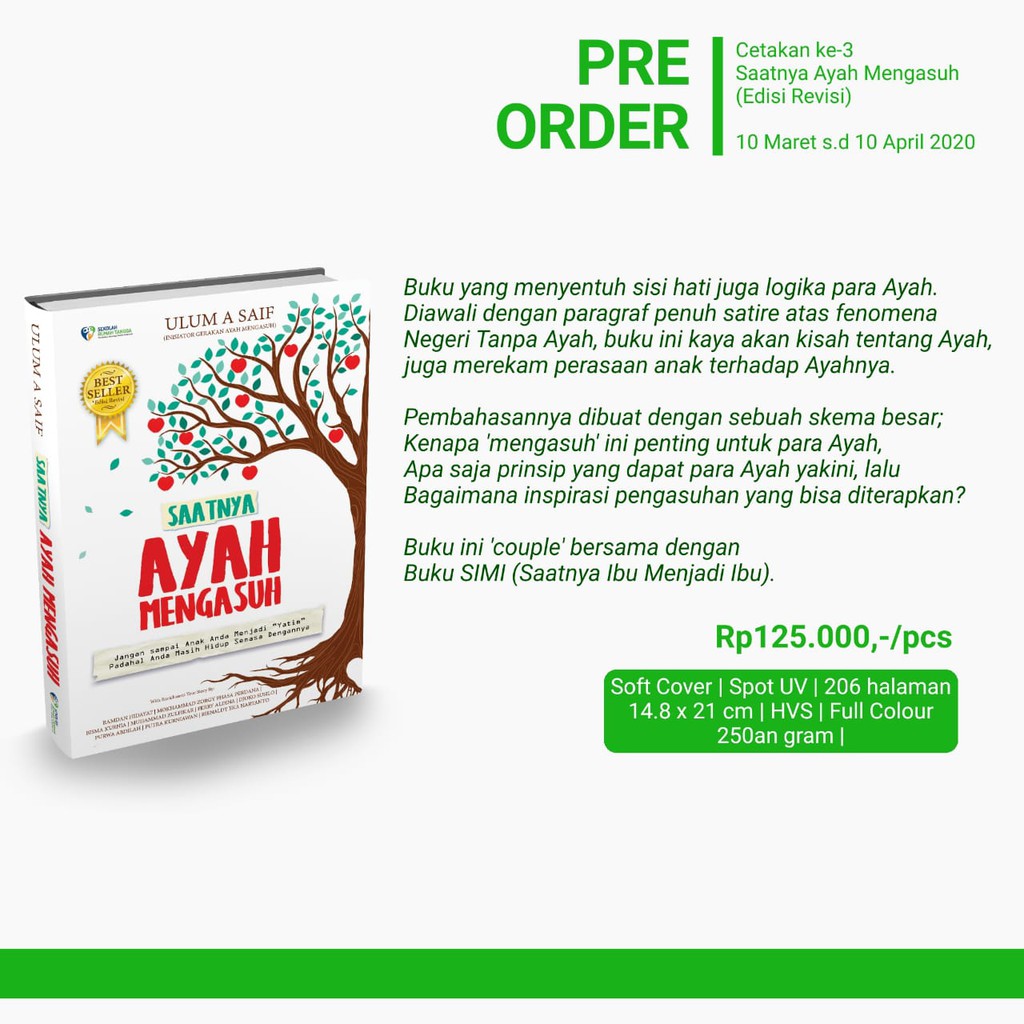 Cetakan ke-3 Buku : Saatnya Ayah Mengasuh