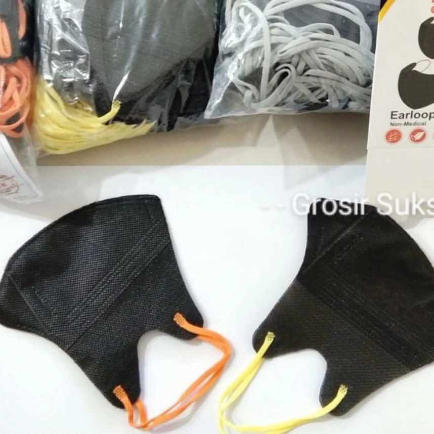 Masker DUCKBILL isi 10 Masker Kesehatan Hitam Putih Termurah Grosir