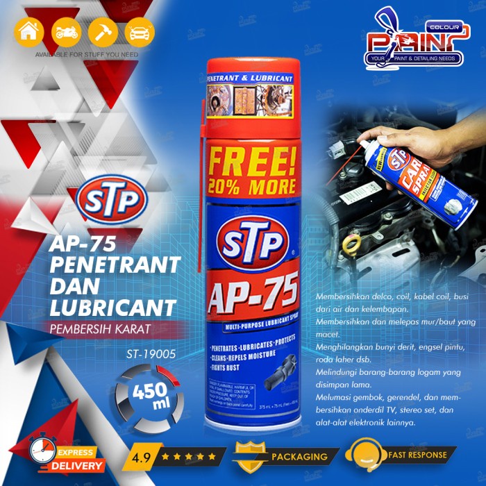 STP AP-75 Penetrant &amp; Lubricant Pelumas Anti Karat Logam Besi 450 ml