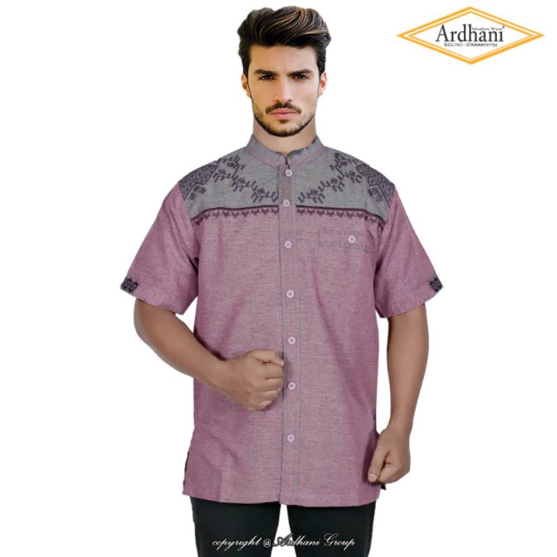 Baju Kemeja Koko Lengan Pendek Premium Ardhani