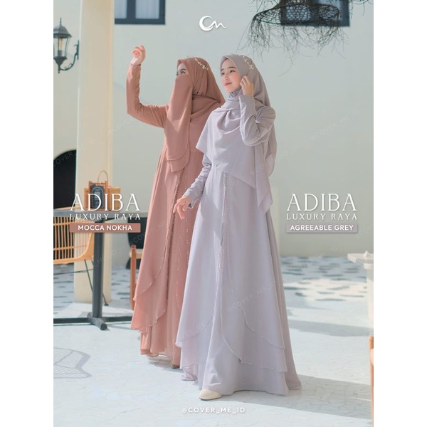 Ready stock Adiba Luxury Raya Eid series dress pesta gamis kondangan payet layer
