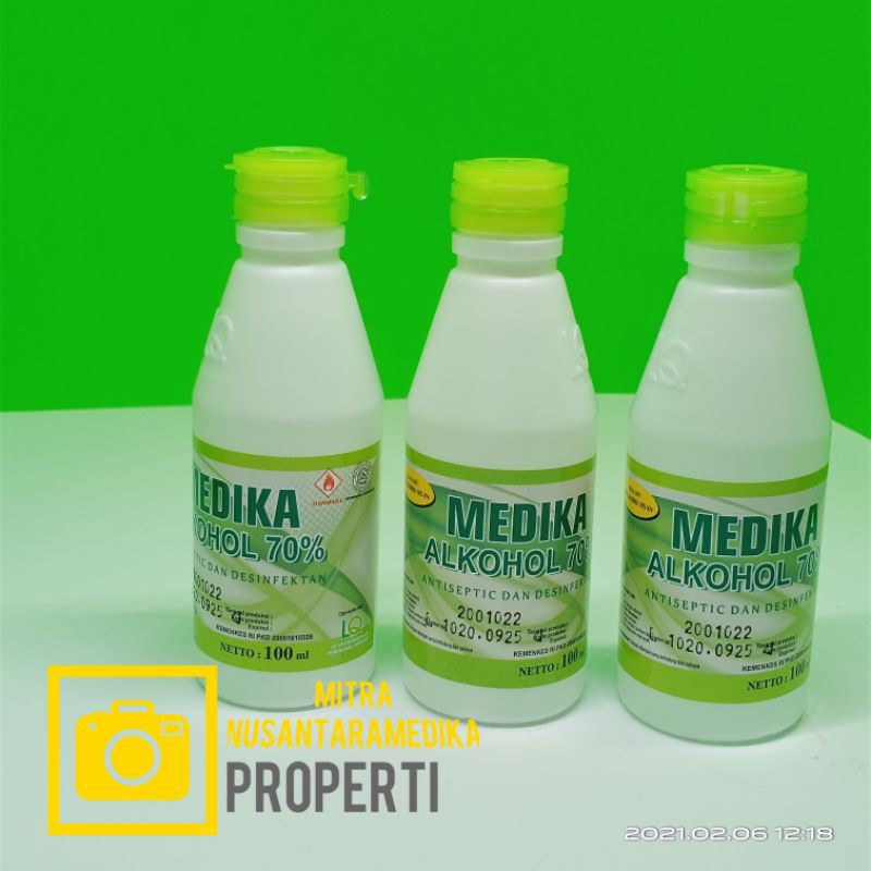 Alkohol antiseptic 70%  Medika 100ml  satuan