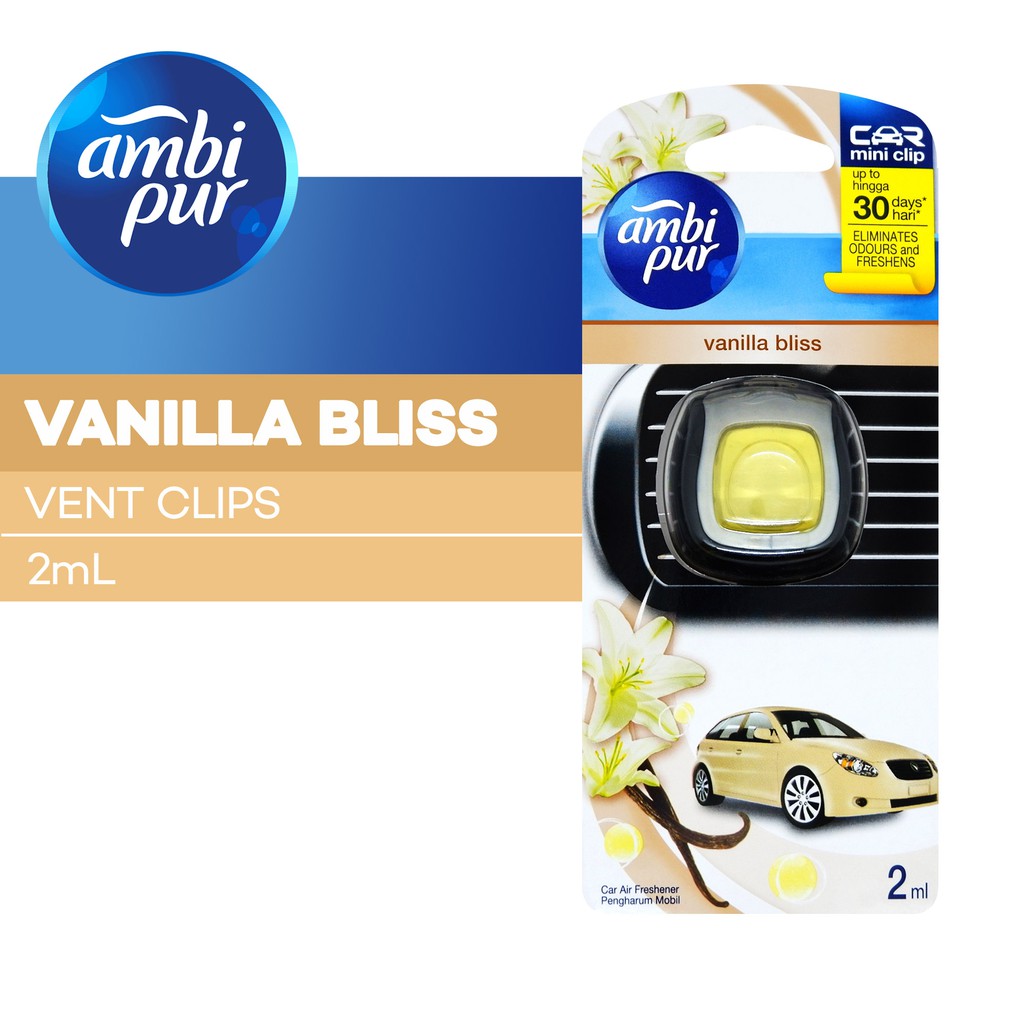 Pengharum Mobil Parfum Mobil Pewangi Ruangan Mini Vent Clip Vannila Bliss 2 ml