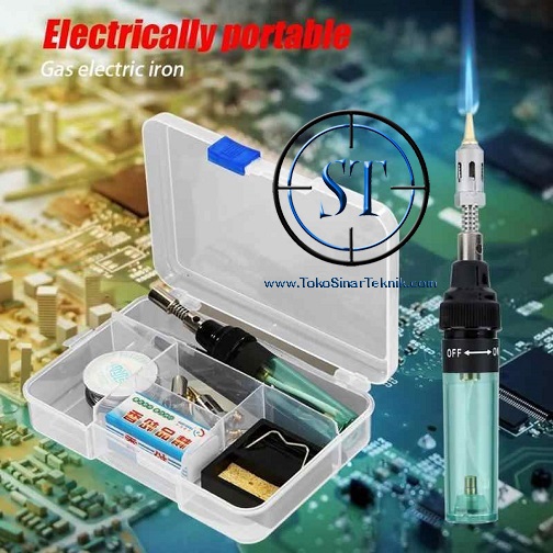 12 in 1 Butane Gas Electric Set Soldering Iron MT-100 Blow Torch Iron Pen High Quality Butan Solder Set Pemanas