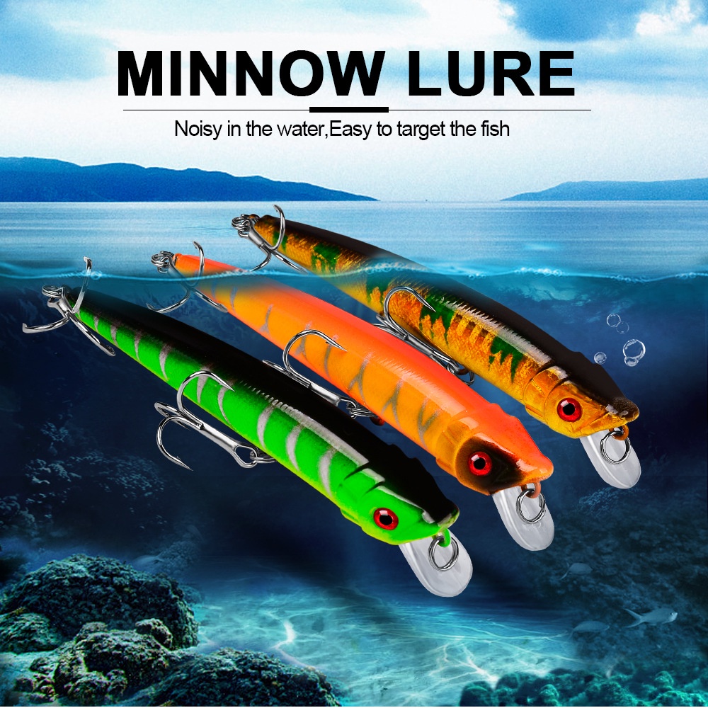 Umpan Pancing Casting Minnow Minow 9.5 cm 8 gram ultralight fishing lure import Murah merk proberos