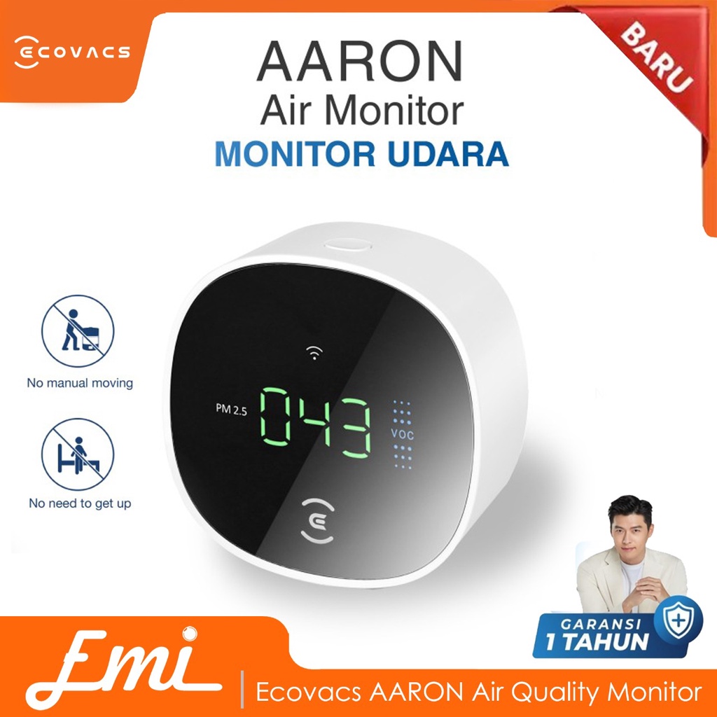 Ecovacs AARON Air Quality Monitor Deteksi Pengukur Kualitas Udara