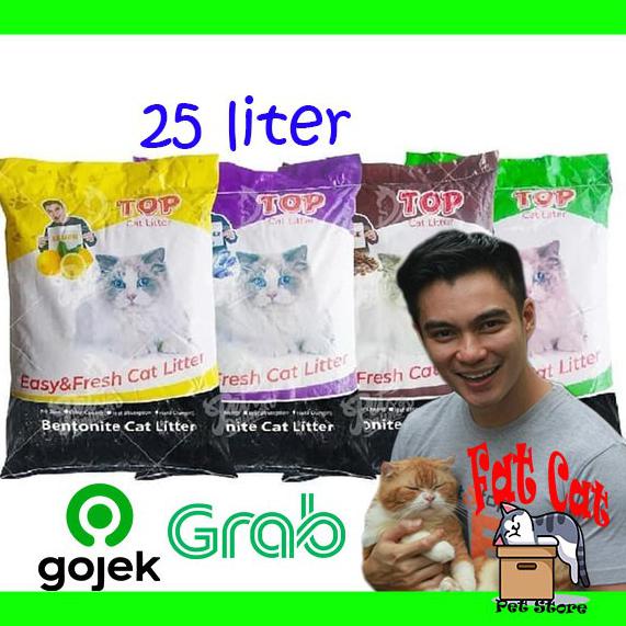 Pasir Kucing Wangi Top Pasir Gumpal 20Kg Gojek/Grab Only - Coffee
