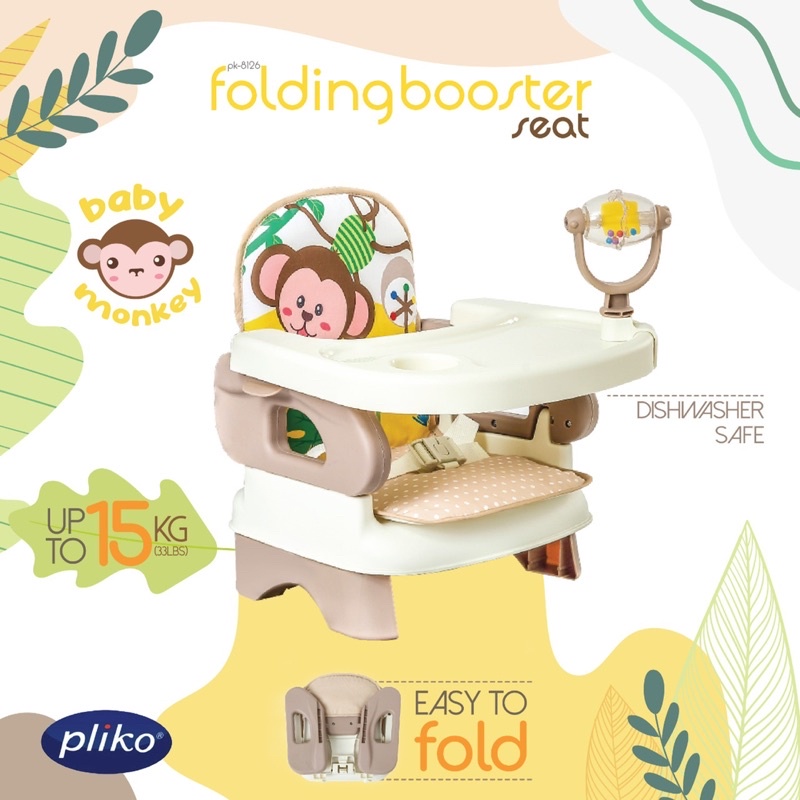 Makassar Promo! Kursi Makan Pliko Folding Booster Seat PK 8216