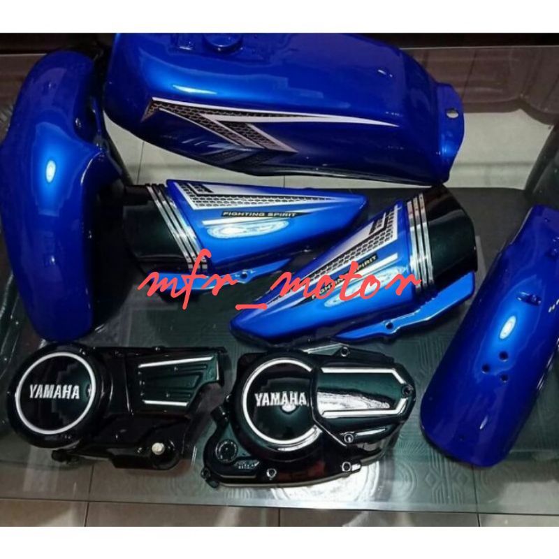 COVER BODI YAMAHA RX KING 2004 BIRU SET BAK KALTER OLD ORI REPAINT