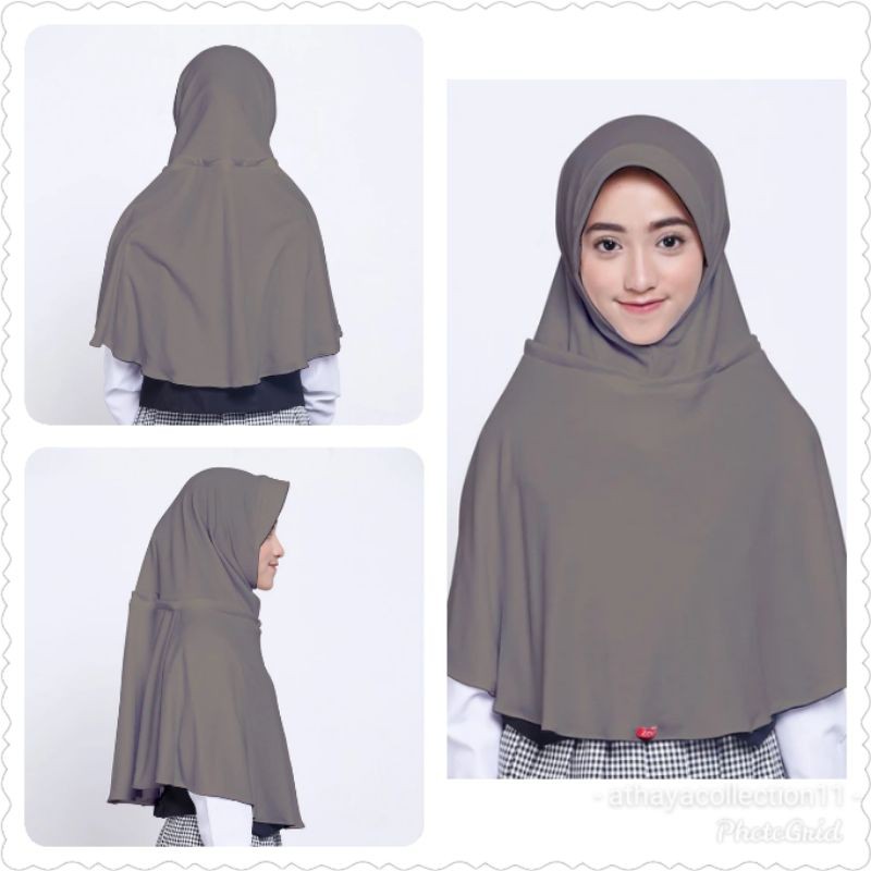 ZOYA BERGO KERUDUNG SEKOLAH SUKSES HEIQ MIDI PUTIH