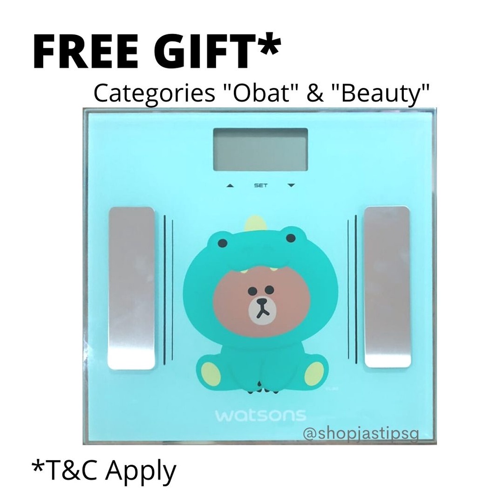LIMITED FREE GIFT with Min Spend Timbangan Badan Line Friends Brown Dino Fat Scales