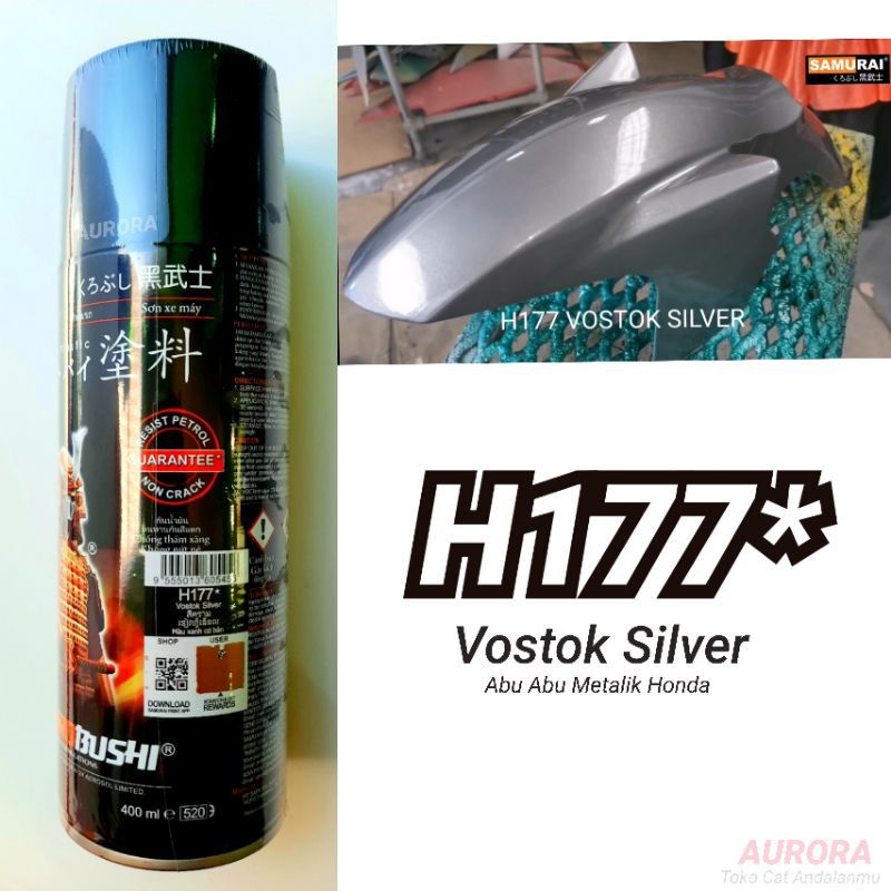 PILOK PYLOX CAT SEMPROT SAMURAI VOSTOK SILVER H177* 400ML ABU-ABU METALIK ABU MET SILFER METALIC