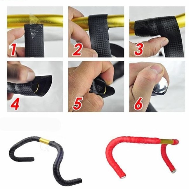 Lemcrvas Bike Handlebar Bar tape sepeda grip Lilitan Stang Sepasang