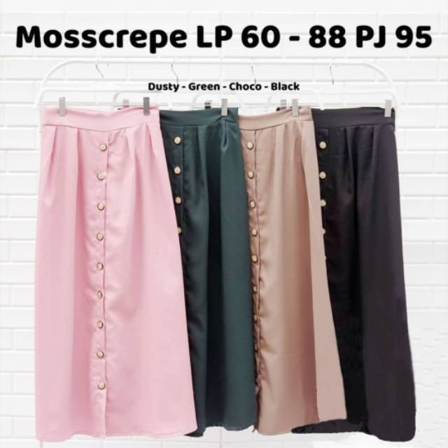 Rok Panjang Bahan Moscrepe elovee