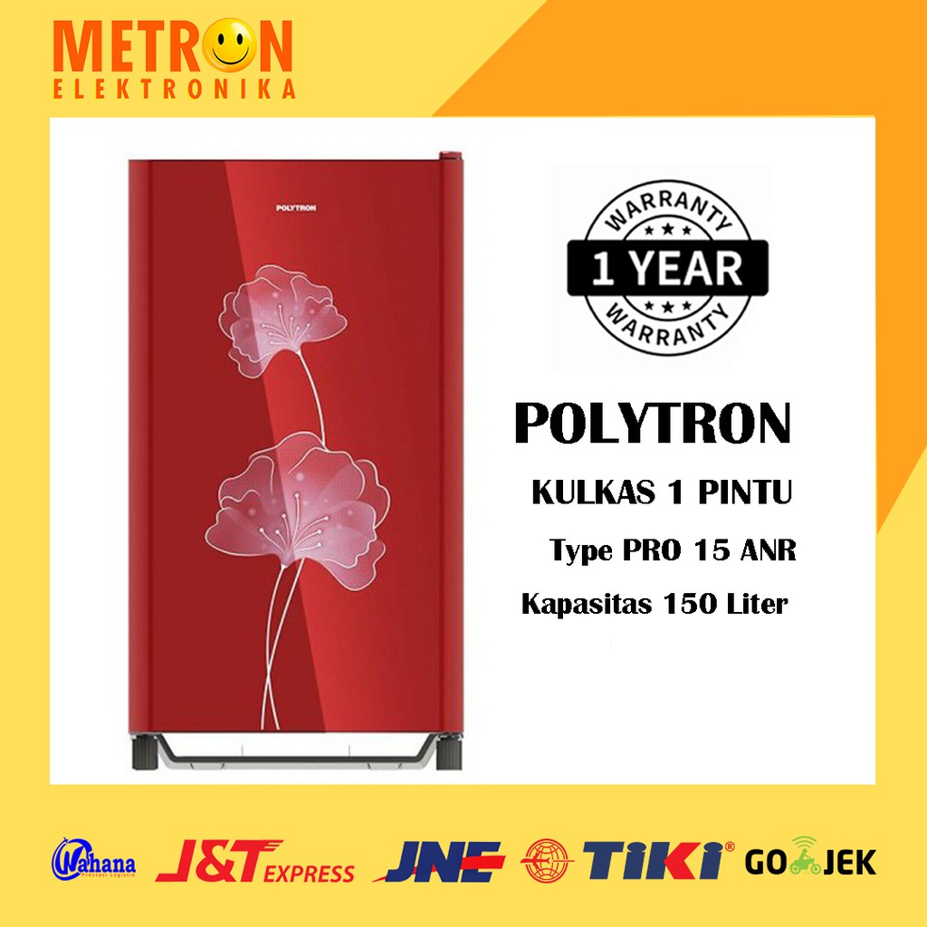 POLYTRON PRO 15 ANR KULKAS LEMARI ES 1 PINTU 150 LITER / PRO15ANR
