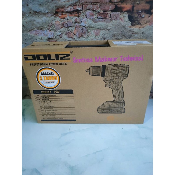 DOLIZ BD 637 10 MM Bor Cordless Brushless Baterai Cas 20V 10mm BD637