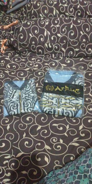 Koko Couple Ayah Anak Navy Biru Muda Batik