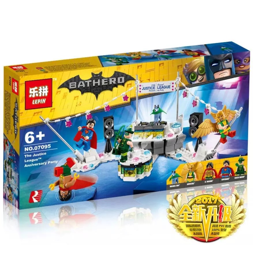 Lepin 07095 Batman Movie The Justice League Anniversary Party